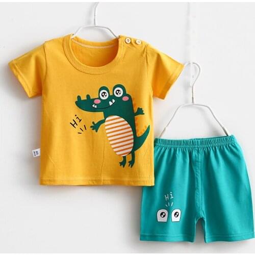 New Children Pajamas Baby Clothing Set Unicorn Cartoon Sleepwear Summer Cotton Nightwear Boys Girls Animal Pyjamas Kids Pijamas