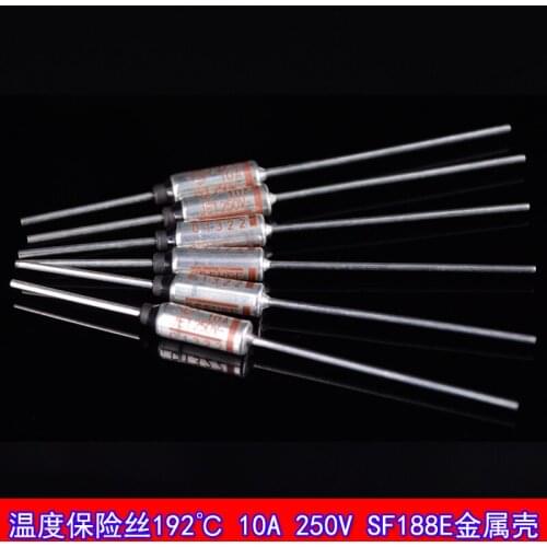 200pcs/lot Temperature fuse 192 degrees 10A 250V SF188E 192 metal shell thermal protection SEFUSE