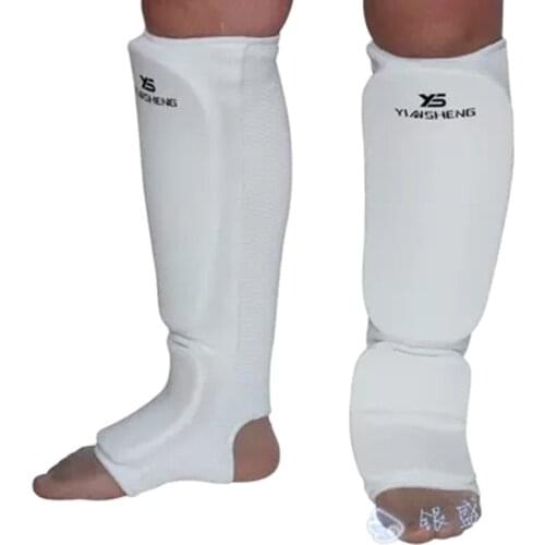 Good quality karate shin instep protector kick boxing MMA grappling shin guards pads Karate foot gear leg shank guard kids adult