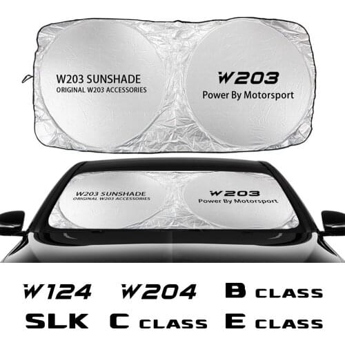 Car Windshield SunShade Cover For Mercedes W124 W203 W204 SLK C-CLASS B-CLASS Anti UV Sun Visor Protector Auto Accessories
