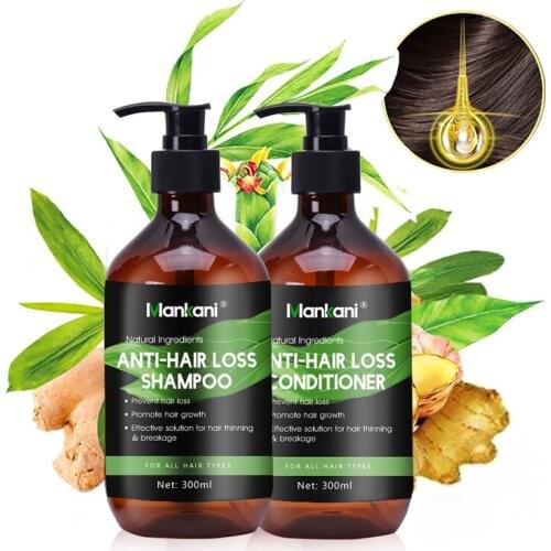 Hair Regrowth Treatment 300mL Keratin Argan Organic Herbs Shampoo Prevent Hair Loss Shampoo Ginger Extract