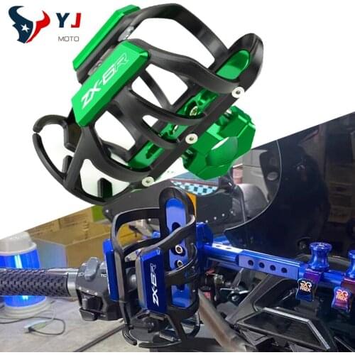 High Quality For KAWASAKI ZX-6R ZX6R ZX 6R 2019 2020 2021 Newest Motorcycle CNC Aluminum Acessories Water Cup Holder Bottle Cage