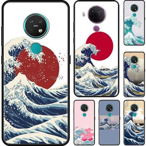 Japan Sea Wave Ocean Kanagawa Cell Phone Case for Nokia 5.4 7.2 3.4 5.3 2.3 3.2 8.3 5G 2.4 2.2 4.2 1.3 1.4 C20 G20 X20 Cover
