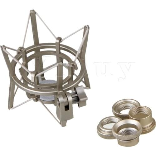 Yibuy Silver Plastic Large Size Square Spider ShockMount Holder for Newman U87