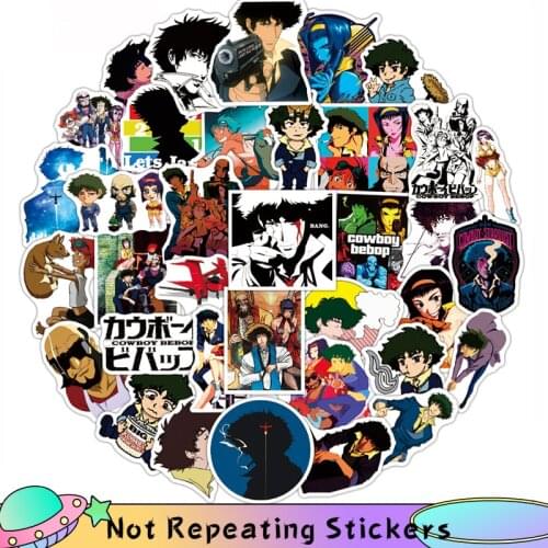 10/50 Pcs/pack Cartoon Cowboy Bebop Anime Graffiti Stickers For Decals Helmet Luggage Diy Case Skateboard Laptop Motorcycle
