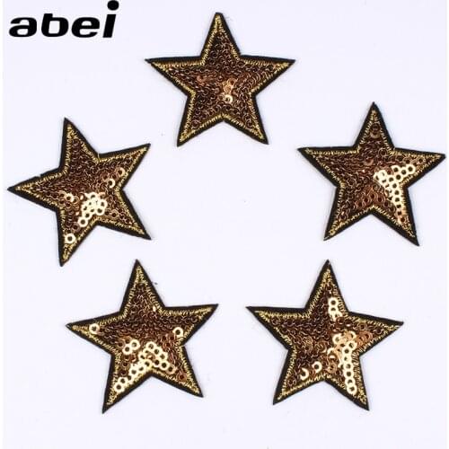 10pcs/lot Sequined Star Patch Garments Stickers DIY Patches
