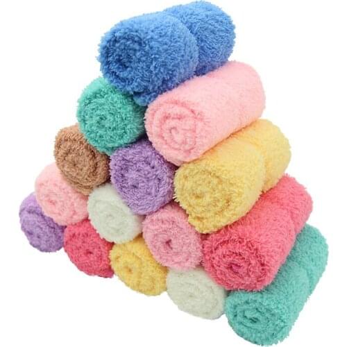 10PCS Super Absorbent Bowl Cloth Wash Towel Microfiber Coral Velvet Dishcloth Tableware Rag Kitchen Household Cleaning Towels