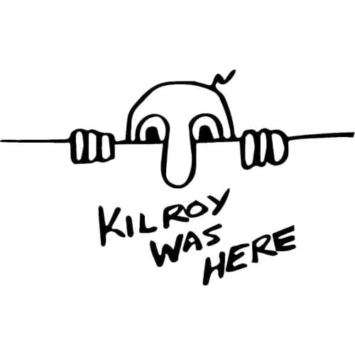15X9.3CM KILROY WAS HERE ADHESIVE Lovely Vinyl Decal Car Sticker Car-styling S8-0609