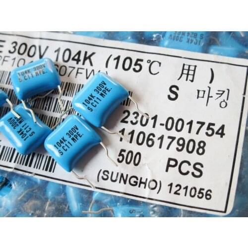 30Pcs Korea SUNG HO Film CBB Amplifier Firing Capacitor 300V104K 0.1UF Foot Distance 7.5