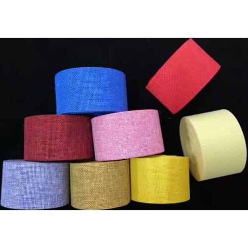 5cmX5M10M Hemp Ribbon Jute Burlap DIY Festival Decor Party Crafts Vintage Rustic Wedding Ribbon Gift Warrping Christmas Decor