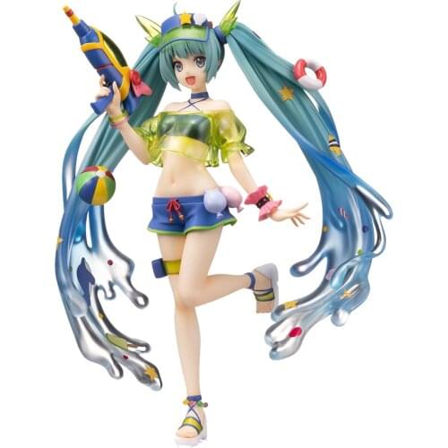 Anime Hatsune Miku Water Gun Cool Summer Figure Decoration Model Doll Birthday Christmas Gift Collection Toy Cute Girly Style