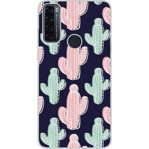 Compatible with TCL-20-SE-4G silicone gel tpu case cover case custom drawing design anti-shock flowers 002 case