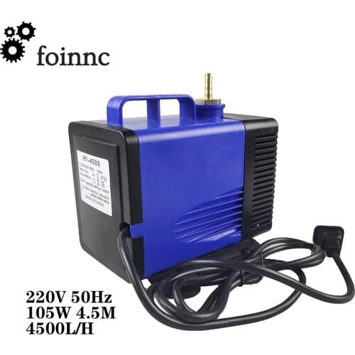 CNC 220V 105W Multifunctional submersible pump 4.5M 4500L/H for spindle Cooling on engraving cutting machine（Free 5m PU tube