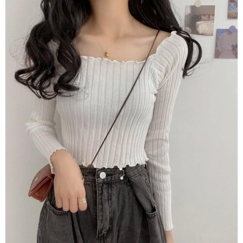 Cheap wholesale 2021 spring autumn winter new fashion casual warm nice women Sweater woman female OL cropped sweater BAy176