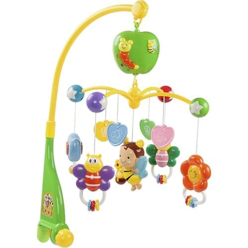 Baby Rattles Crib Mobiles Baby Toys Hanging Rotating Mobile Bed Bell with Melodies Musical Box 0-12 Months Newborn Infant Toys