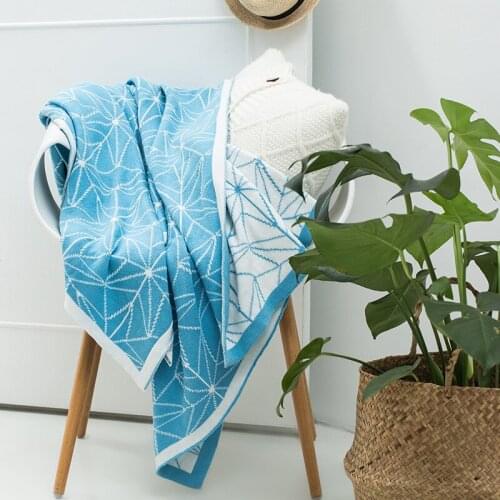 Drop Shipping 100% Cotton Throw Blankets Winter warm Knitted blanket Sofa Bed cover quilt Knitted blanket