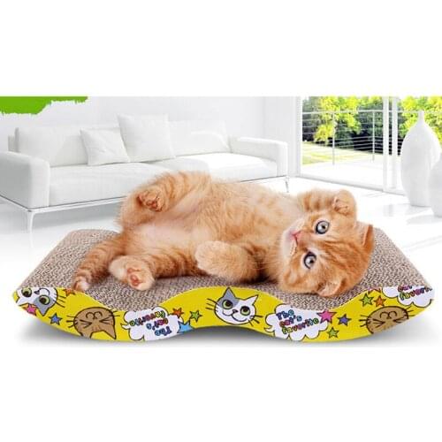 Four Shaped Cat Kitten Corrugated Scratch Board Pad Scratcher Bed Mat Claws Care Interactive Toy For Pet Cat Training Cat Toy