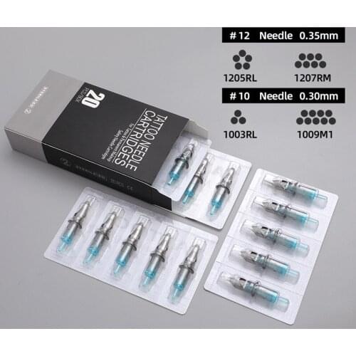 New 20pcs/box Mix siz Gray Disposable Premium Tattoo Needle Revolution Cartridge dedicated Round Liner Tattoo equipment