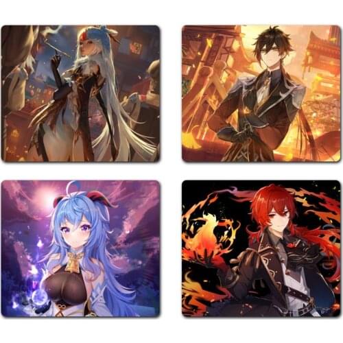 Genshin Impact Beautiful Anime Mouse Mat Non slip Cushion Square Thickness 2mm