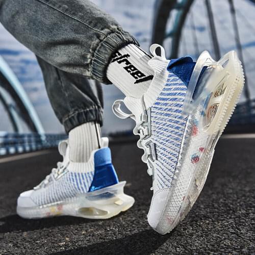 New Men Running Shoes Shock Absorption Cushion Lightweight Sneakers Comfortable Footwear Outdoor Sports Shoes Zapatillas Hombre