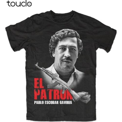 2019 Summer T Shirt Men O-Neck Tee Shirt El Patron Pablo T-Shirt Kult Crime Drugs Kolumbien,Escobar Cool Tee Shirts