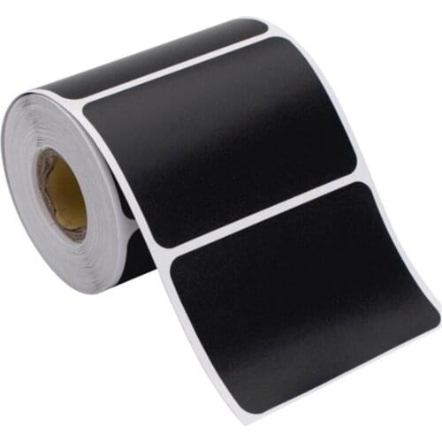 Hot 100 roll /lot 120 stickers/roll Waterproof Label Stickers Black Label Sealed Jar Storage Product Blackboard Labe