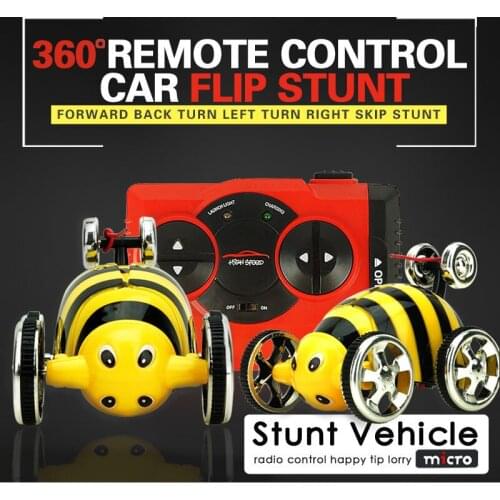 Original Create Toys Mini RC Car 2152B 2CH Stunt Toggle Trolley Radio Control Rolling 360 Rotation Stunt Flip Car For Kids Child