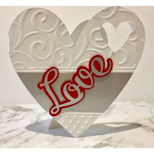 10*9.8cm Hollow heart new Metal Cutting Dies for card DIY Scrapbooking decoration stencil Paper Craft Album template Dies
