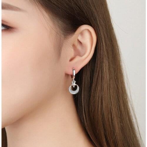 Fashionable womens earrings Silver earrings Korean earrings Women earrings Gifts for women earings fashion jewelry Zircon earr