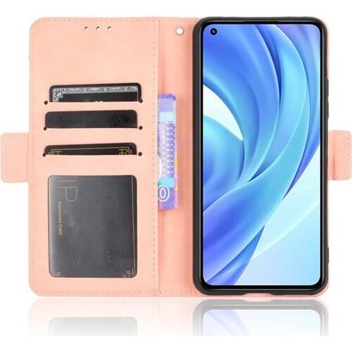 Multi-card Slot Magnetic Flip Leather Phone Protective Case for Xiaomi 11 Lite 4G/5G Phone Accessories