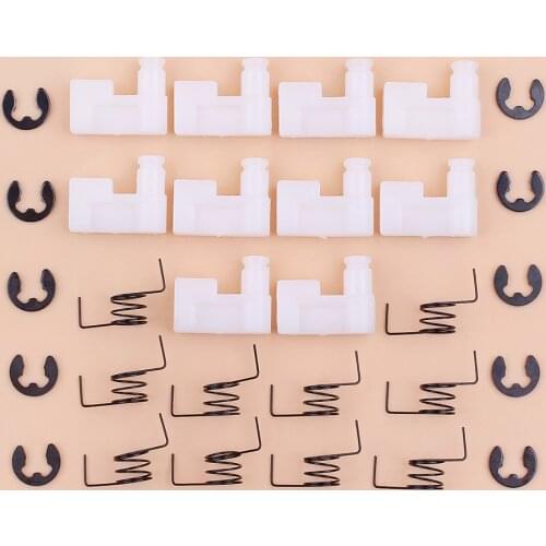 10Pcs/lot Rewind Starter Flywheel Pawl Dog Spring Clips Set fit Chinese Chainsaw 4500 5200 5800 45cc 52cc 58cc Gas Chain Saws