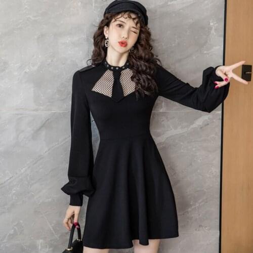 New arrival comfortable hollow out sexy formal dress temperamental high quality work style elegant cute mini a-line dress