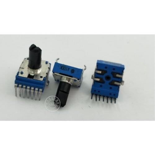 Original new 100% 142 vertical double potentiometer 7pin A100K handle length 13MMF (SWITCH)