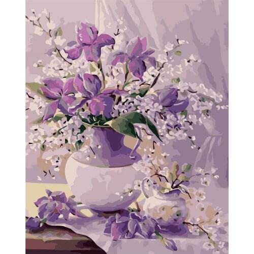 Palette Love Oil Painting By Number Set On Canvas 40x50cm No Frame Set Acrylic Paint For Adults Picture Drawing Color By Numbers