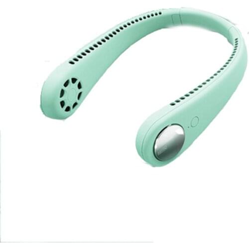 Wearable Lazy Sports Halter Fan Mini Hanging Neck Fan USB Rechargeable Cover Halter Sports Fan Air Cooler Outdoor
