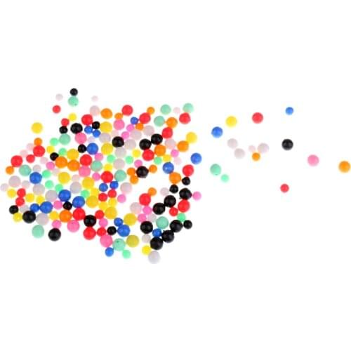 200 Pieces 6mm + 8mm Multicolor Round Fishing Beads Fishing Accessories