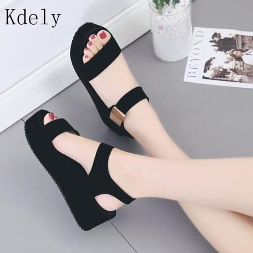 Platform Sandals Shoes Women High Heel wedges Shoes Open Toe Platform Gladiator Trifle Sandals Women Shoes footwear Plus Size 41