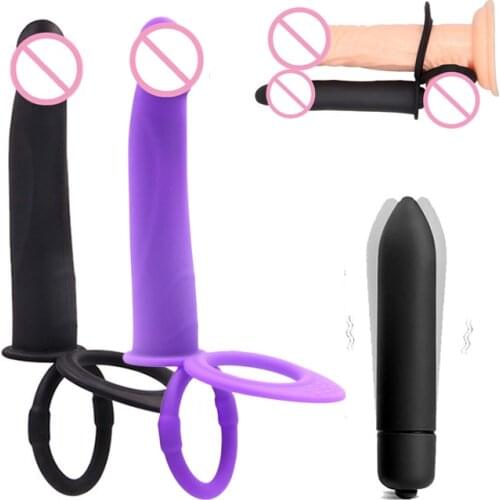 Sex Strap On Dildo Bullet Vibrators Vibrating Strapon Anal Plug Penis Cage Ring Masturbation Adult Products Sex Toys For Couples