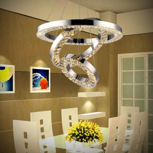 Postmodern crystal chandelier led chandelier circular chandelier study chandelier creative lamps led lighting fixture led lamp