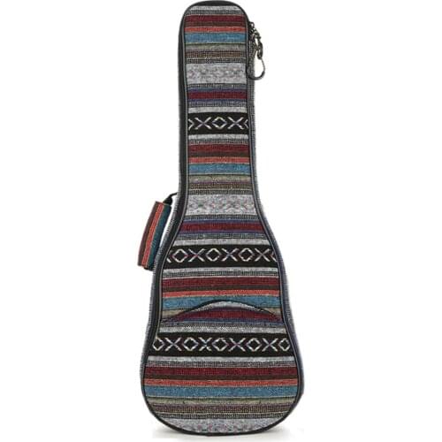21 23 26 Inch Ukulele Bag Small Guitar Backpack Canvas Soft Ukulele Carrying Pack Cotton Padded Double Strap Ukulele Case
