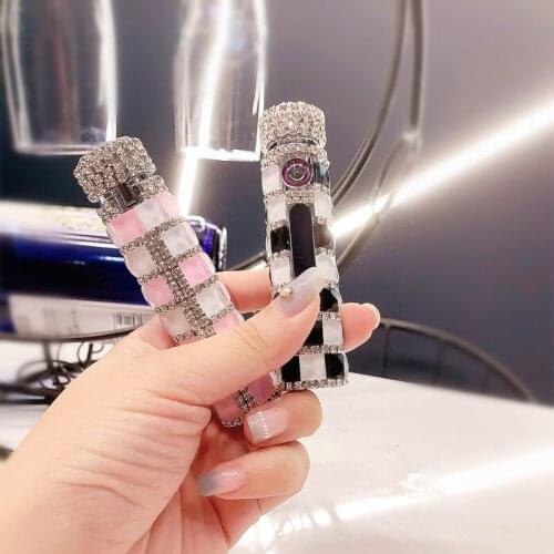 Bling Double Arc USB Lighter Hand-inlaid Rhinestone Windproof Lighter Creative Portable Smoking Accessories Electric Lighter