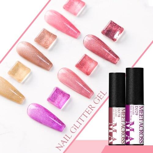 MEET ACROSS Jelly Gel Nail Polish 5ml Transparent Gel Polish Base No Wipe Top Coat Soak Off Nail Art UV Gel Varnish