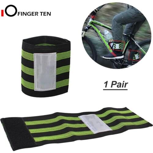 1 Pair Bicycle Bind Trousers Pants Band Leg Guard Strap Bandage Cycling Safety ReflectiveBelt for Men Women