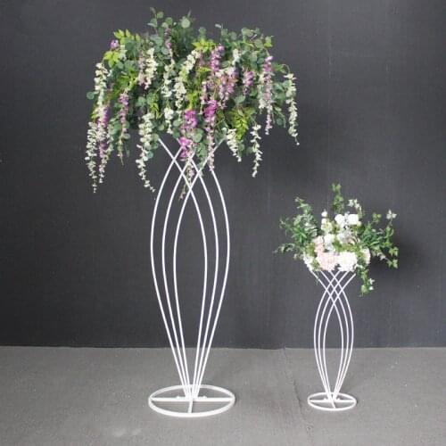 2pcs new wedding wrought iron road lead mermaid flower utensils stage party banquet outdoor fake flower decoration ornaments