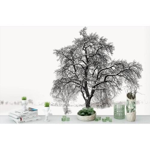 Custom photo 3d wallpaper Snow mountain snowy tree frost living room home decor 3d wall murals wallpaper for walls 3 d