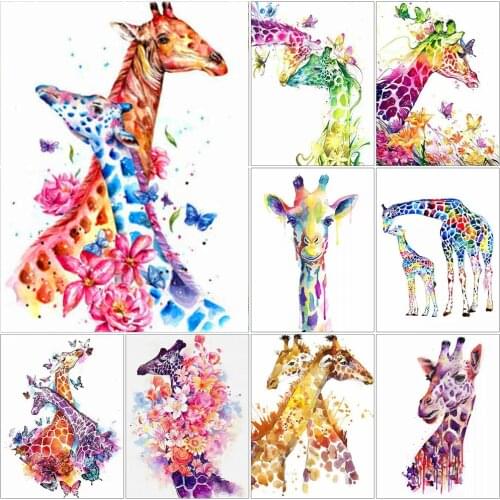 Diamond Painting Animal Giraffe Diamond Mosaic Cross Stitch Rhinestones Embroidery Full Drill Square Handmade Gift Home Decor