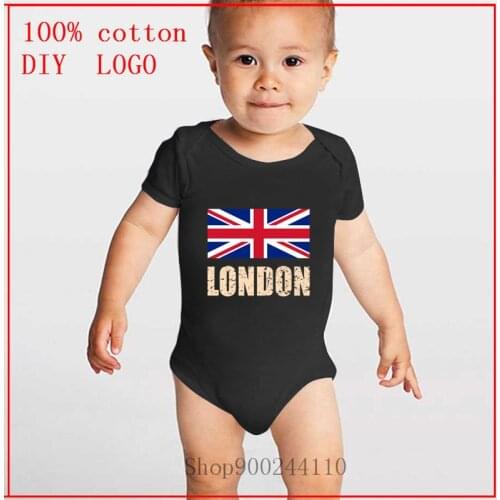 Baby Girl Clothe The Union Flag of Great Britain-London Fashion Infant Baby Boy Clothes Short Sleeve Baby Bodysuit Roupa de bebe