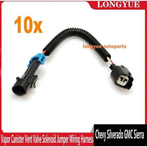 10pcs for GM Vapor Canister Vent Valve Solenoid Jumper Wiring Harness for Chevy Silverado GMC Sierra, 19257603