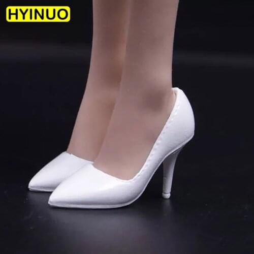 1:6 Scale Female Sexy Women White Soft Material High Heels Suit Shoes Model Figure Fit For12"Body Action Figures DollAccessories