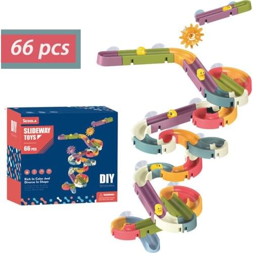 Bath Toys Kids Bathroom DIY Assembling Orbital Ball-slip Sliding Play Water Toy Powerful Suction Cups Bath Toy Set for Children